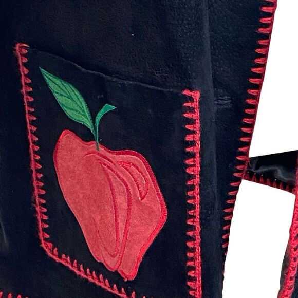 Bob Mackie Wearable Art Black Suede Apple Jacket - Picture 6 of 10